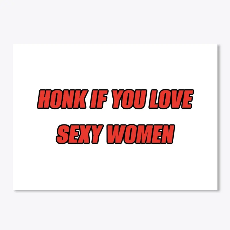 Honk If You Love Sexy Women Sticker 