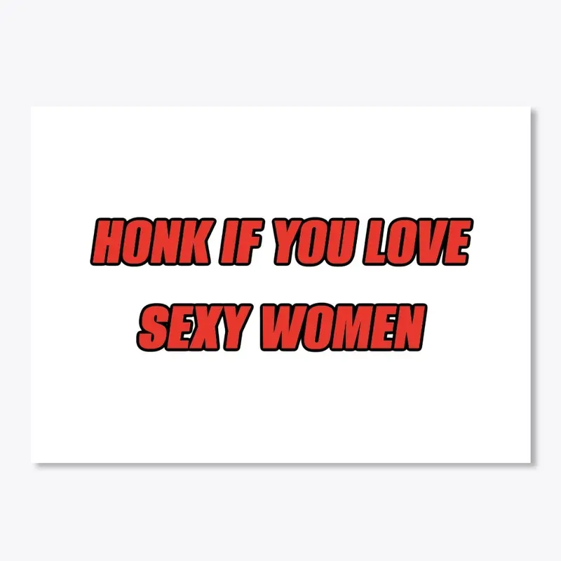 Honk If You Love Sexy Women Sticker 